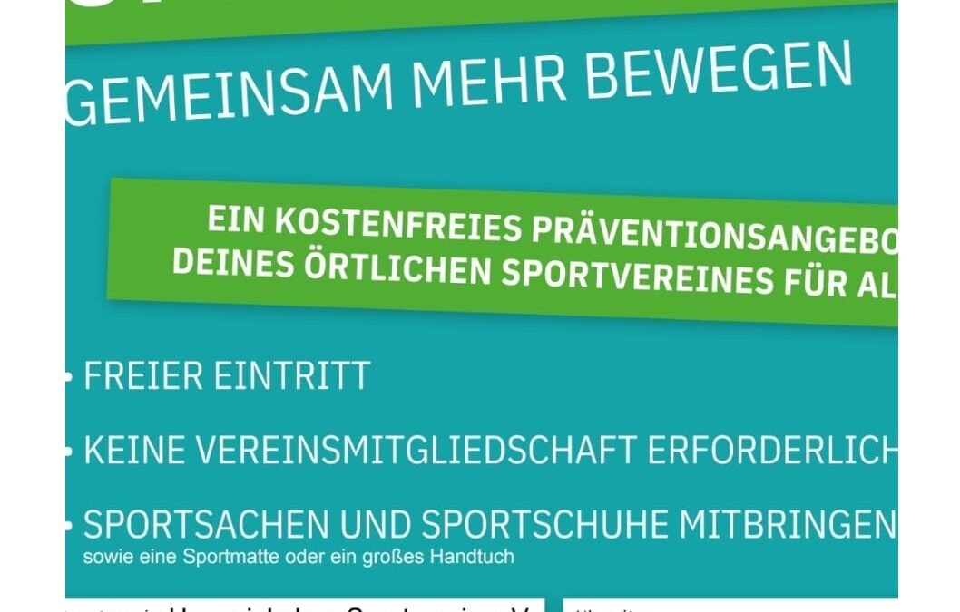 Dein kostenloses Sportangebot für den Sommer
